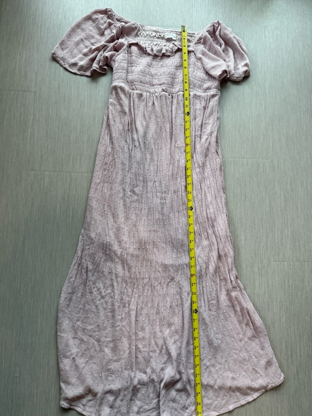 Maurices Dusty Rose Puff-Sleeve Maxi Dress maternity ruffle boho